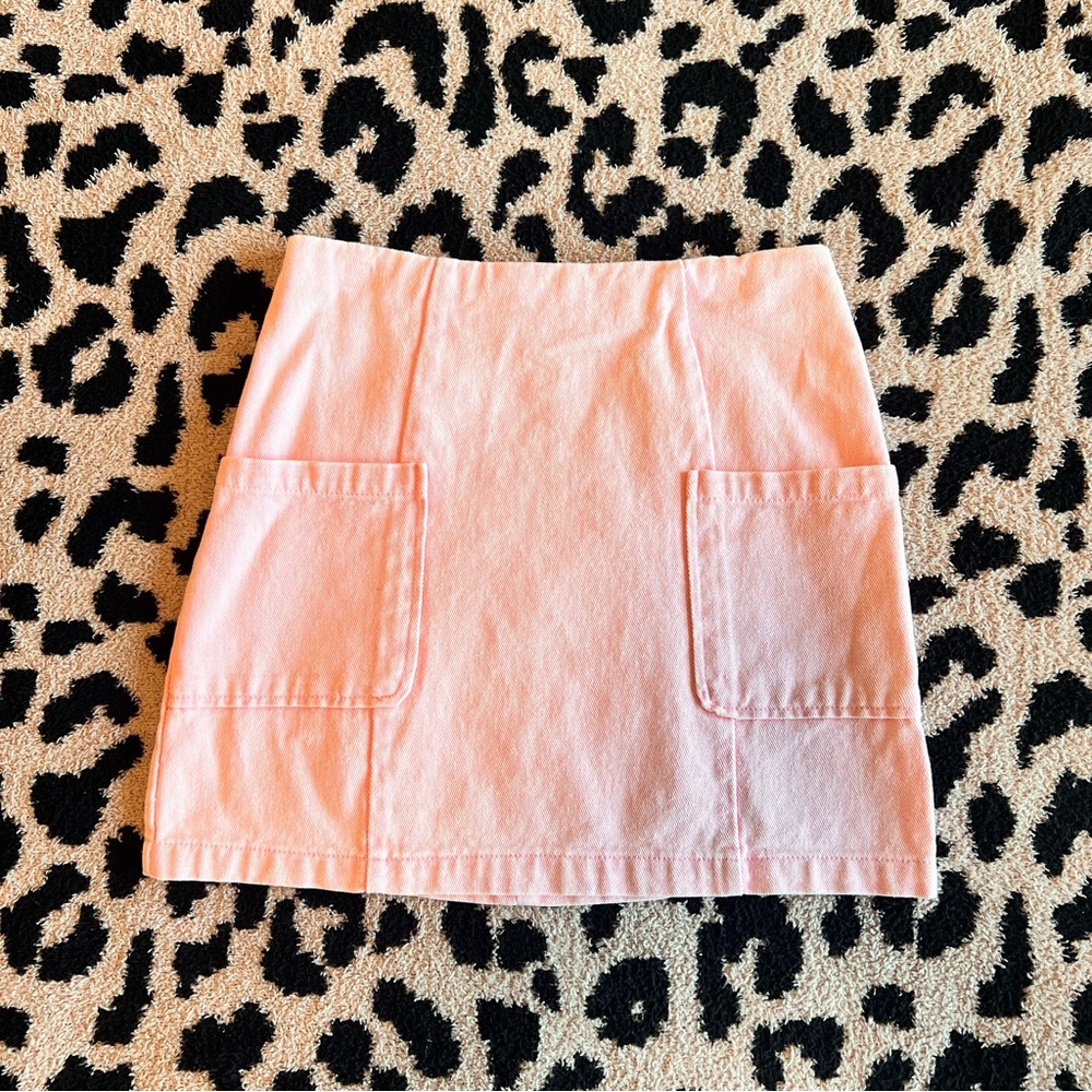 Light Pink Denim Skirt